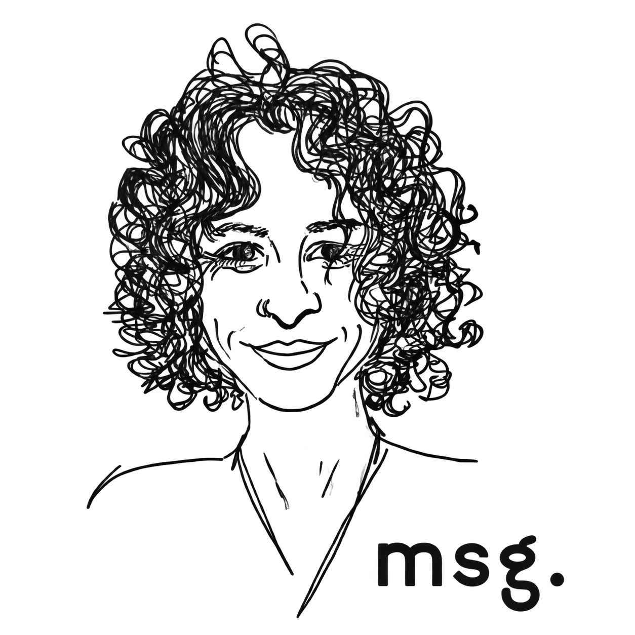 Hand-drawn portrait of Max Graze